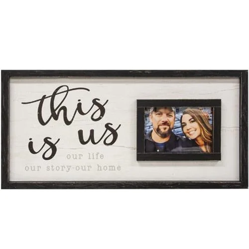 Bed skirts with a country - style patternThis Is Us Framed Sign With Picture Frame 12x24