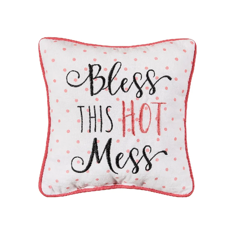 Firm Pillows for Side SleepersBless This Hot Mess Mini Pillow
