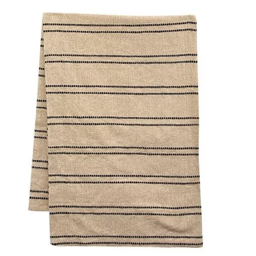 Bed skirts with a country - style patternThin Stripe Recycled Cotton Runner 104"x 18"
