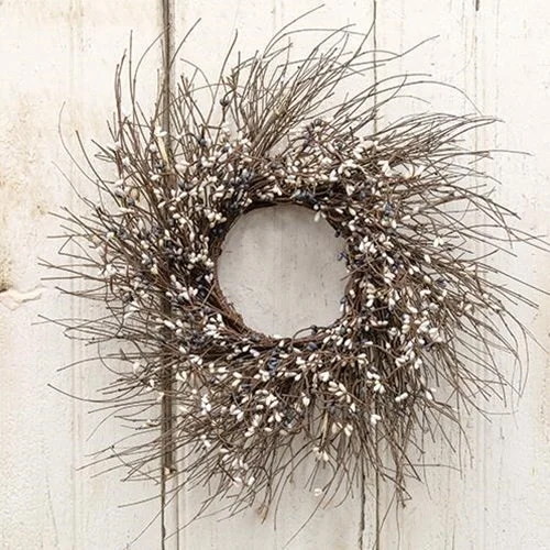 Bed skirts with a country - style patternFarmhouse Mix Pip Twig Wreath 16"