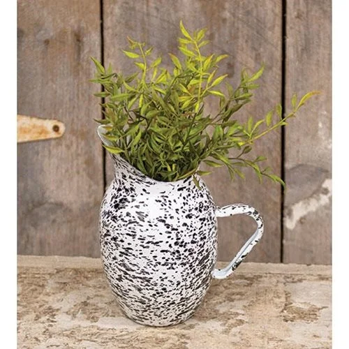 Bed skirts with a child - friendly printBlack Splatter Enamel Pitcher