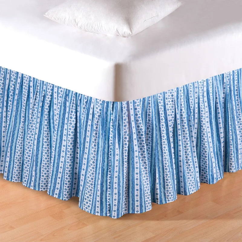Full - size bed skirts with a gathered fabricHampstead Toile Bed Skirt