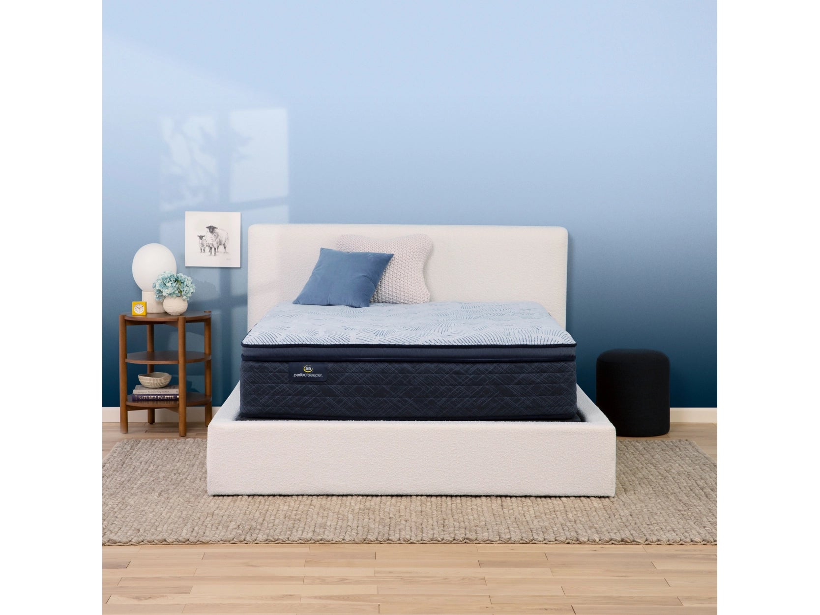 Gel - infused memory foam mattresses for cooler sleepSerta Perfect Sleeper Best Day Plush Pillow Top California King Mattress