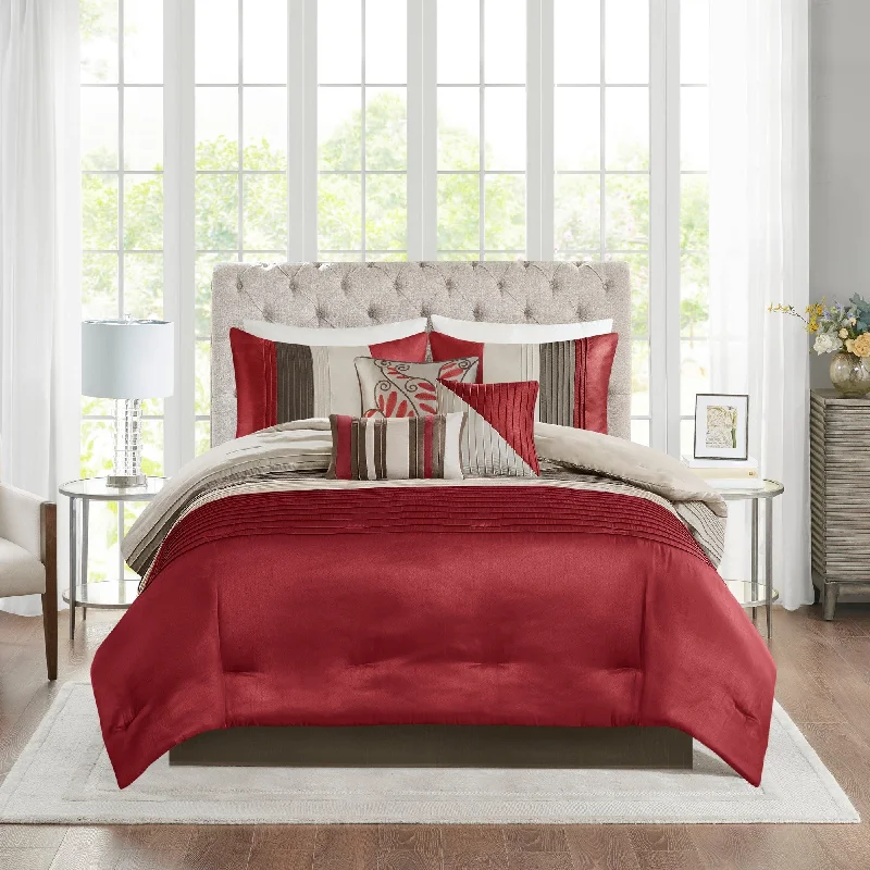 King - size comforters to fit large king - sized beds perfectlyMadison Park Tradewind Red 7-piece Comforter Set
