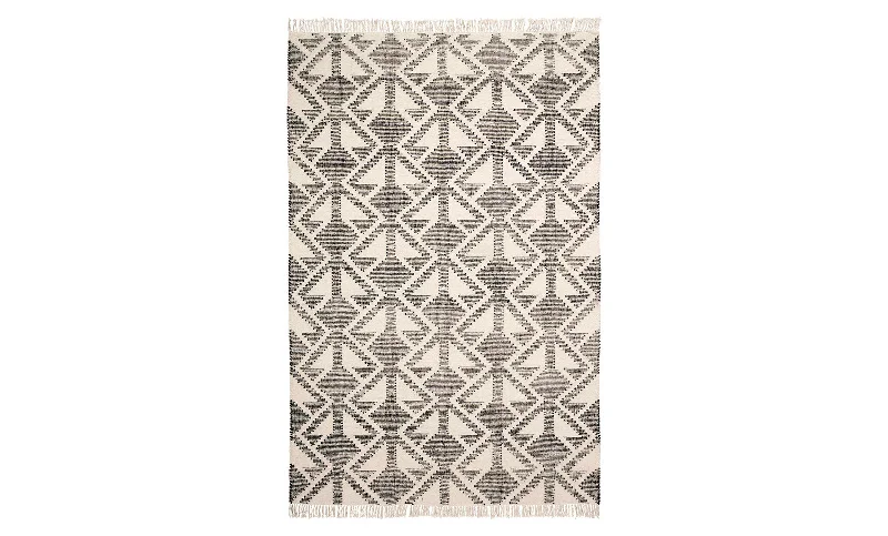 Wool - filled mattresses for natural insulation and moisture - wickingSavona Black Cream 8x10 Rug