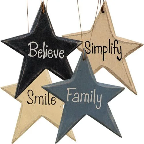 Bed skirts with a mermaid - themed print4/Set Vintage Star Word Orns