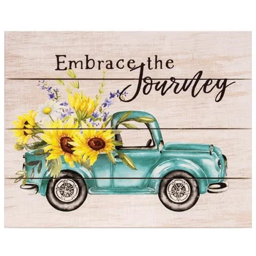 Bed skirts in neutral colors for easy pairingEmbrace the Journey Vintage Truck Pallet Art Bed skirts in neutral colors for easy pairingEmbrace the Journey Vintage Truck Pallet Art