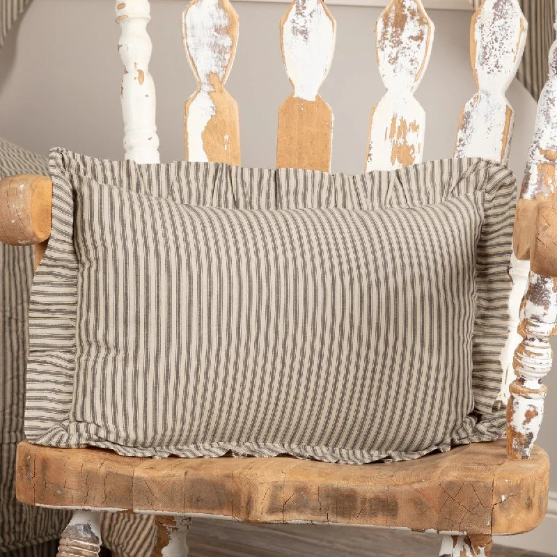 Feather Pillows for a Luxurious SleepSawyer Mill Charcoal Ticking Stripe Pillow