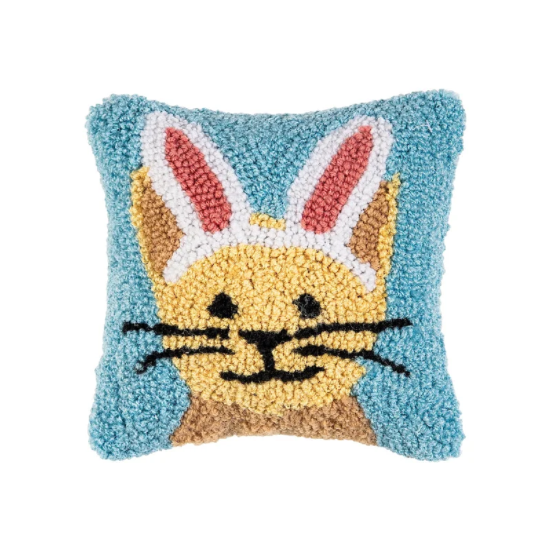 Feather Pillows for a Luxurious SleepBunny Cat Hooked Mini Pillow