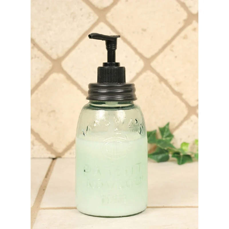 Bed skirts with a vintage - inspired patternMidget Pint Mason Jar Soap/Lotion Dispenser