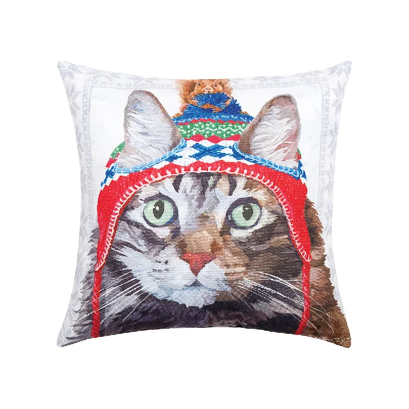 Kids Pillows with Fun DesignsWinter Hat Cat Pillow