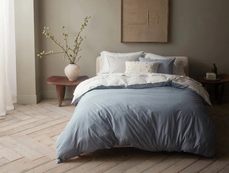 Decorative Pillows for Living Room MakeoverOrganic Crinkled Percale™️ Duvet Cover - Renewed