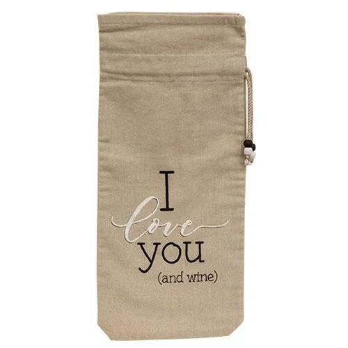 Bed skirts with a bohemian - inspired patternI Love You Wine Bag
