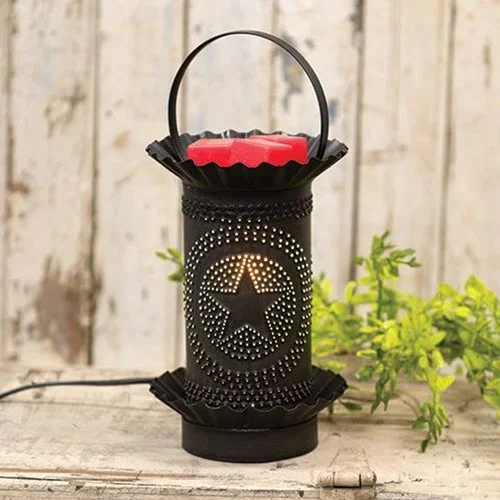 Bed skirts with a retro - style patternKettle Black Mini Tart Warmer w/Punched Stars Bed skirts with a retro - style patternKettle Black Mini Tart Warmer w/Punched Stars