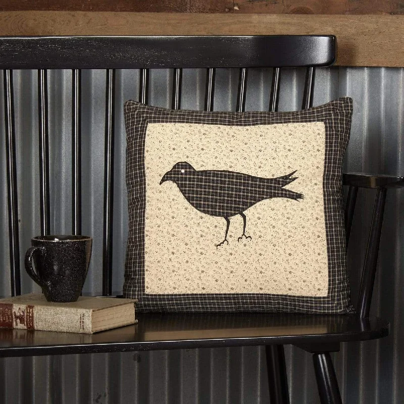 Cotton Pillows for Natural ComfortKettle Grove Black Crow Pillow 16"