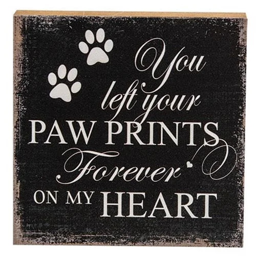 Full - size bed skirts with a gathered fabricPaw Prints on my Heart Block 6" sq