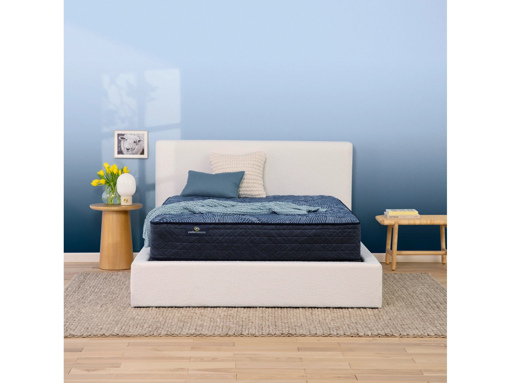 Gel - infused memory foam mattresses for cooler sleepSerta Perfect Sleeper Cobalt Calm Extra Firm Twin Mattress