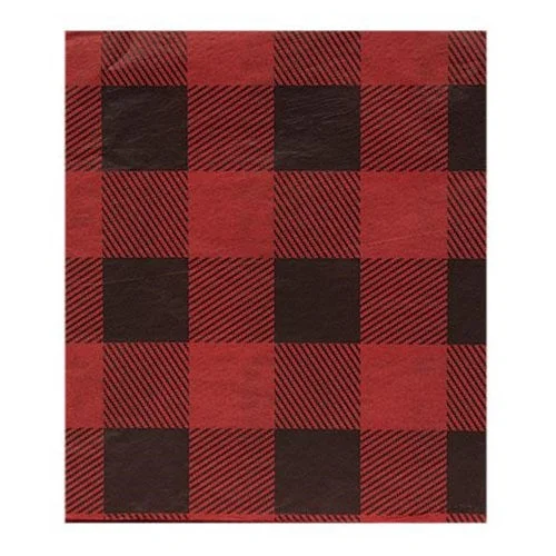 Bed skirts with a wrinkle - resistant fabric240/Pkg Red Buffalo Check Tissue Paper