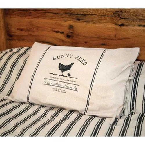 Bed skirts with a modern minimalist designSunny Feed Farmhouse Stripe King Pillow Sham Bed skirts with a modern minimalist designSunny Feed Farmhouse Stripe King Pillow Sham