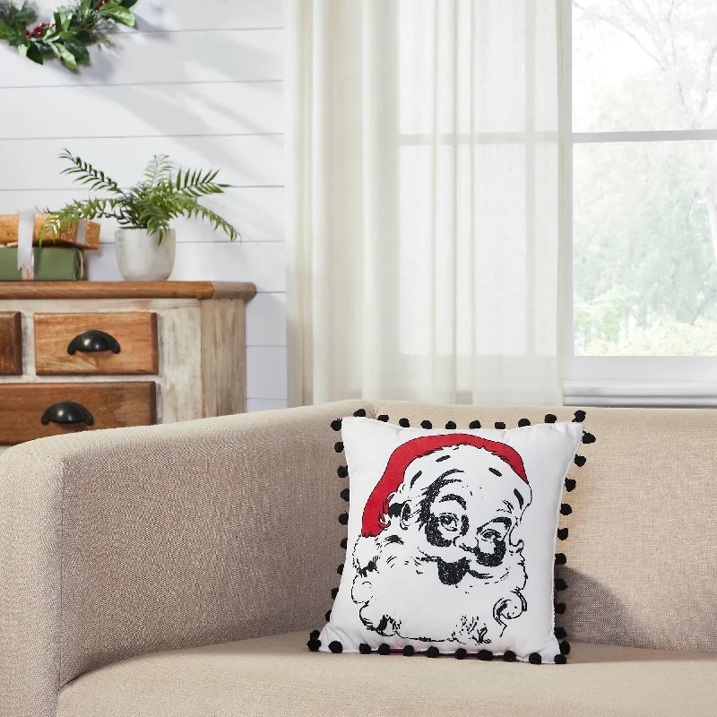 Square Pillows for Modern Home DecorCherry Ann Check Vintage Santa Pillow 12 x 12
