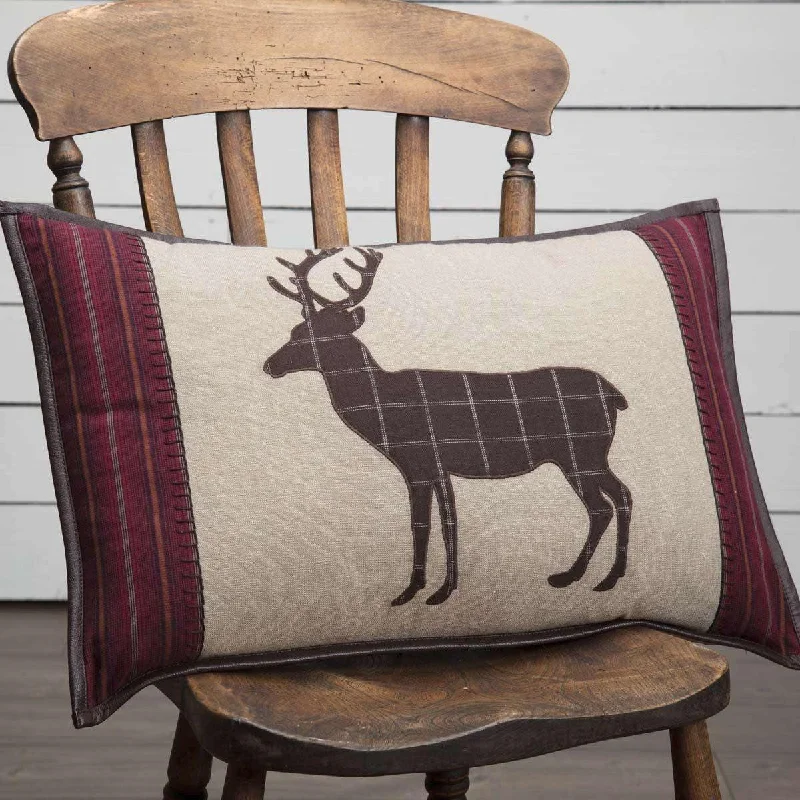 Velvet Pillows for a Touch of EleganceWyatt Deer Applique Pillow 14x22 VHC Brands