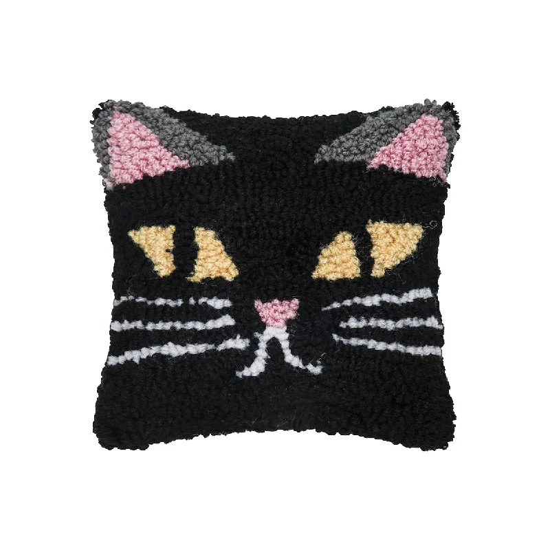 Cooling Pillows for Hot SleepersSpooky Cat Face Hooked Mini Pillow