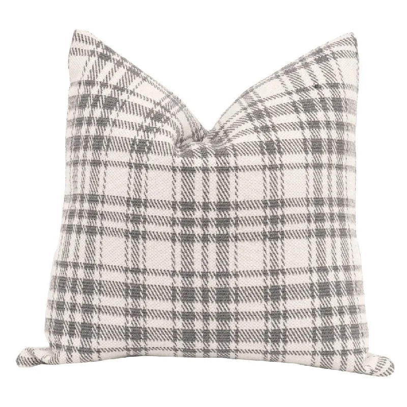 Plush Pillows for a Cozy BedThe Basic 20" Tartan Charcoal Essential Pillow