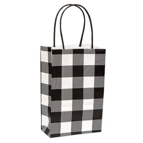 Cotton bed skirts for a soft and breathable lookBlack & White Buffalo Check Gift Bag Small