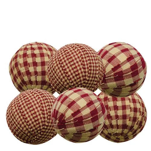 Floral - printed bed skirts for a feminine touch6/Set Burgundy Rag Balls 2.25"