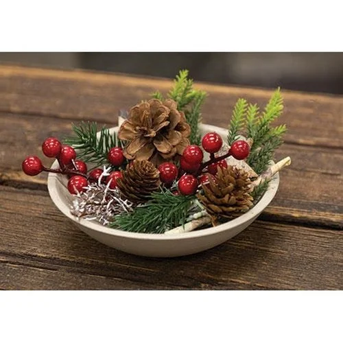 Bed skirts with a ruffled tiered designMixed Pine Berries & Birch Holiday Bowl Filler