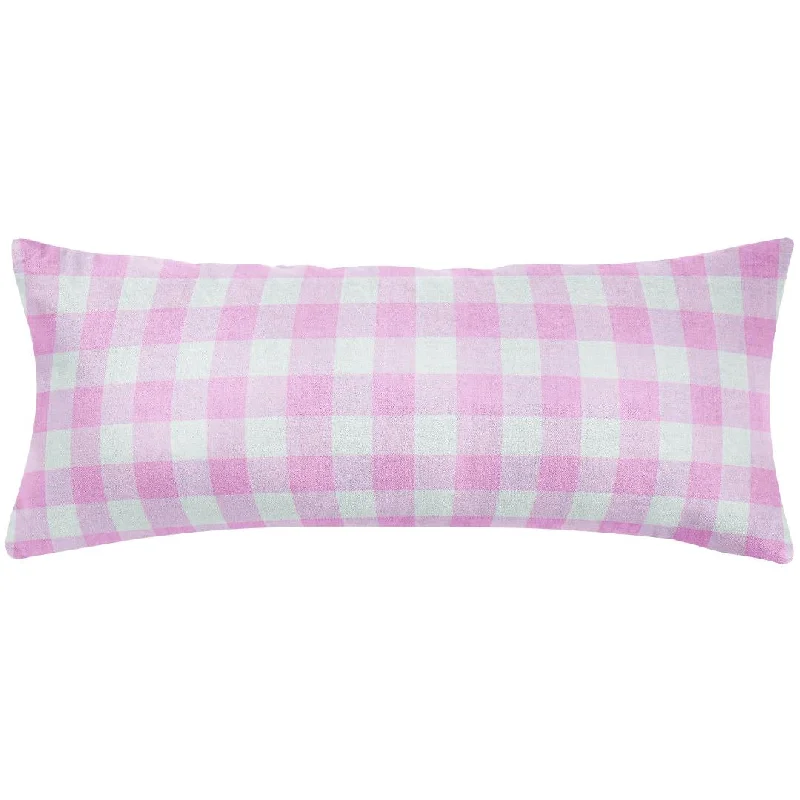 Wool - filled duvets for natural insulation and moisture - wicking propertiesGingham Pink 14x36 Decorative Pillow Cover Wool - filled duvets for natural insulation and moisture - wicking propertiesGingham Pink 14x36 Decorative Pillow Cover