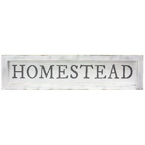 Bed skirts with a football - team - colored patternHomestead White Framed Sign