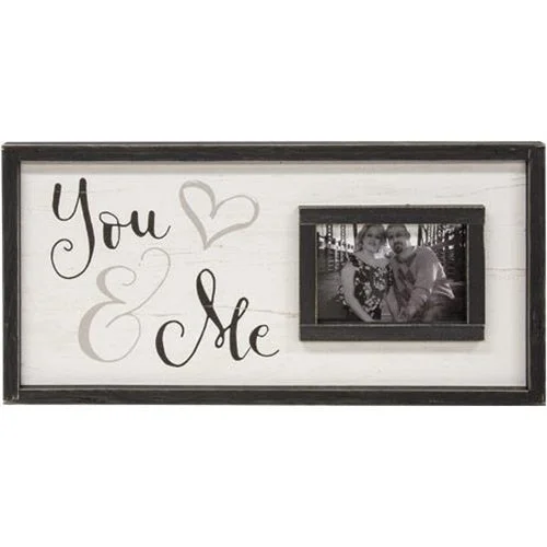 Bed skirts with a ruffled tiered designYou & Me Framed Sign With Picture Frame 12x24