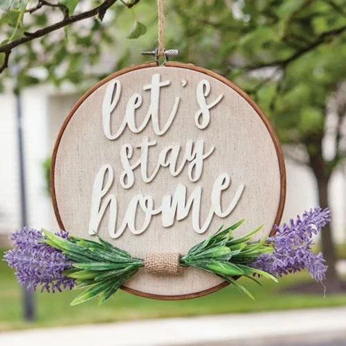 Polyester bed skirts for easy care and durabilityLet's Stay Home Lavender Sampler Sign
