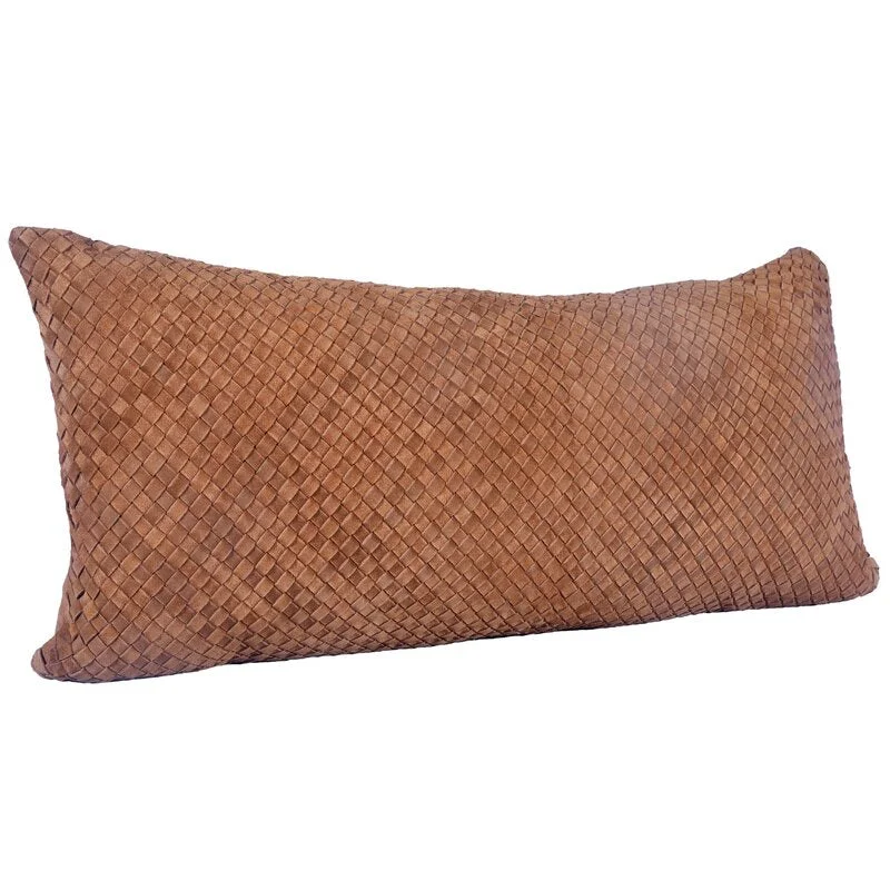 Memory Foam Pillows for Neck SupportHiEnd Accents Suede Basket Weave Long Lumbar Pillow