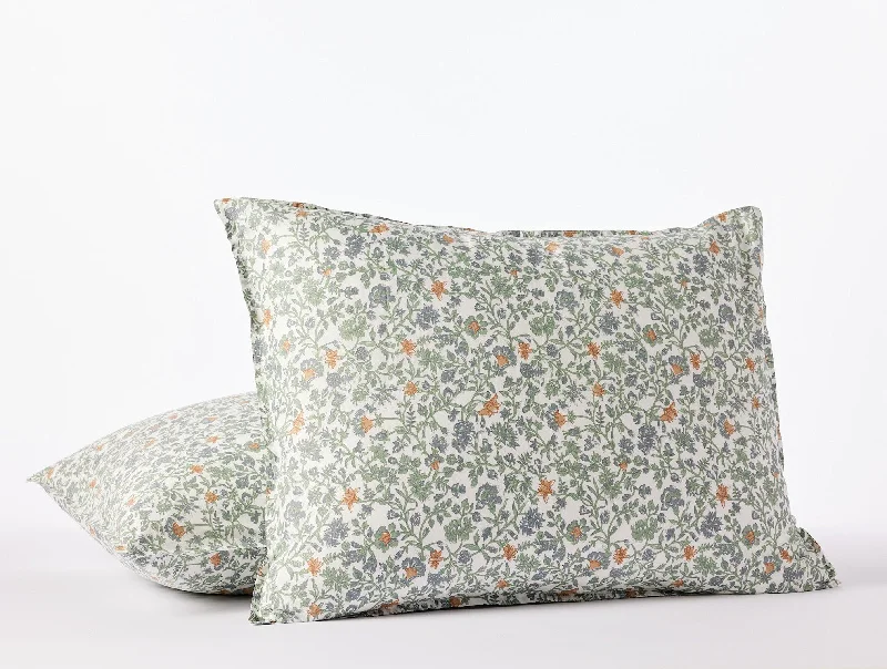 Bolster Pillows for Sofa DecorationOrganic Print Percale Sham
