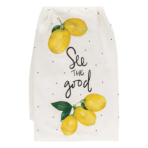 Bed skirts with a modern art - inspired printSee the Good Lemon Dish Towel