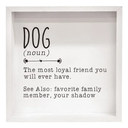 Cotton bed skirts for a soft and breathable lookDog Definition Framed Box Sign