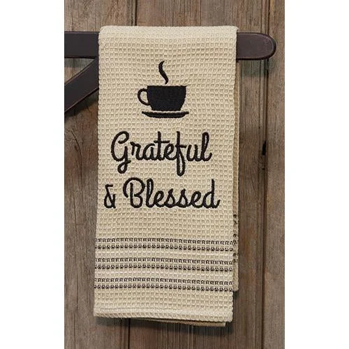Floral - printed bed skirts for a feminine touchGrateful & Blessed Dish Towel 20x28