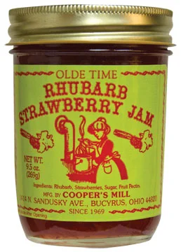 Bed skirts with a retro - style patternRhubarb Strawberry Jam 9 oz
