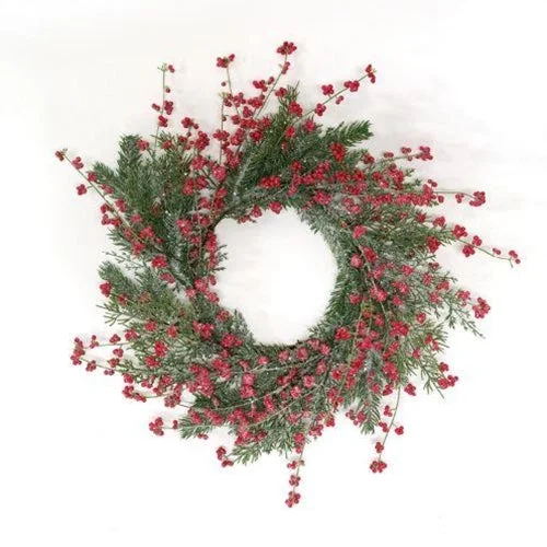 Bed skirts with a football - team - colored patternSparkling Red Berries & Mixed Greens Candle Ring 6.5"