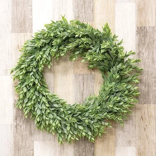 Bed skirts with a shabby - chic styleRainwashed Leaves Wreath