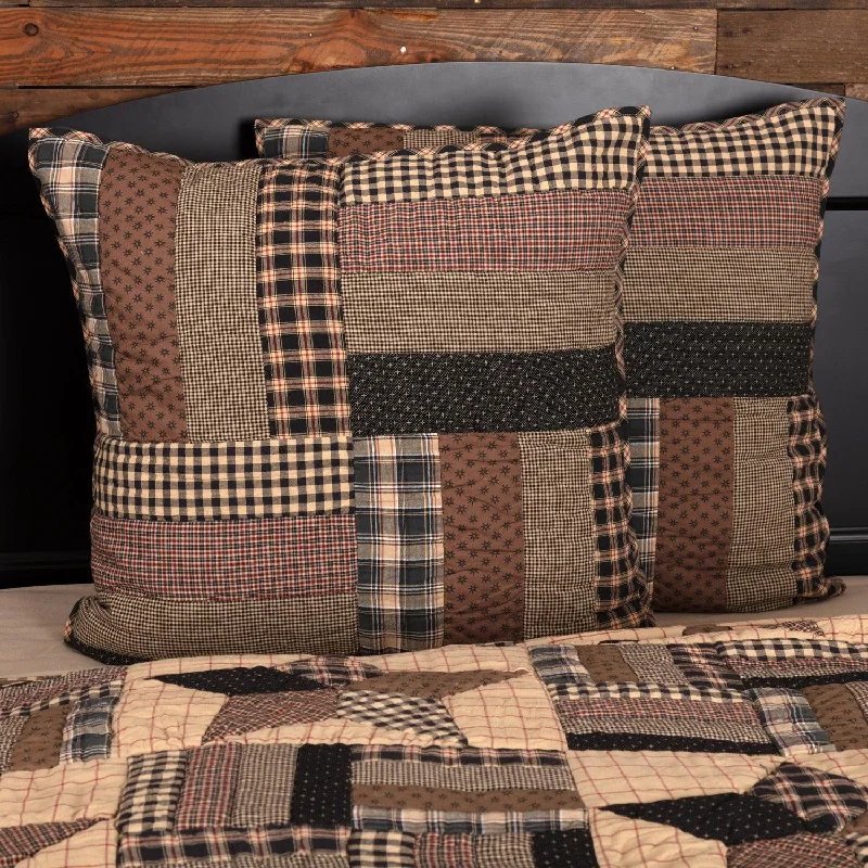 Adjustable Pillows for Customized ComfortBingham Star Euro Sham Quilted 26x26 VHC Brands