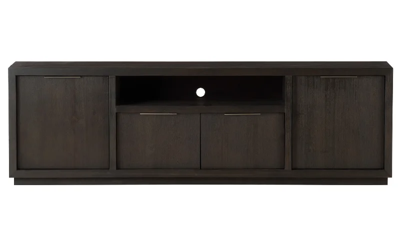 Bamboo - charcoal infused mattresses for odor absorptionOxford Basalt Grey 84" Media Console