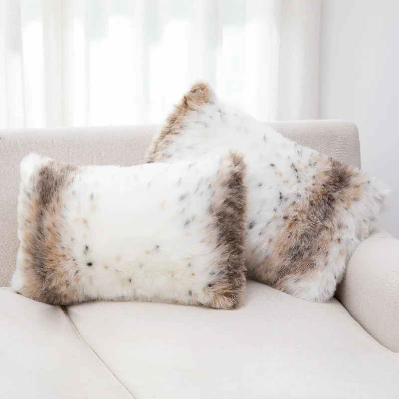 Hypoallergenic Pillows for Allergy SufferersCheer Collection Set of 2 Animal Fur Throw Pillows