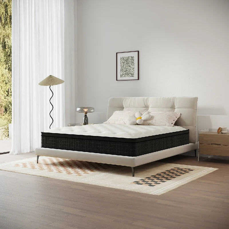 Wool - filled mattresses for natural insulation and moisture - wicking12" Memory Foam Edge Support Pocket Spring Hybrid Mattress Wool - filled mattresses for natural insulation and moisture - wicking12" Memory Foam Edge Support Pocket Spring Hybrid Mattress