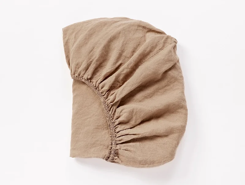Plush Pillows for a Cozy BedOrganic Relaxed Linen Fitted Sheet - Renewed