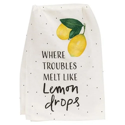 Bed skirts with a multi - colored patternWhere Troubles Melt Like Lemon Drops Dish Towel Bed skirts with a multi - colored patternWhere Troubles Melt Like Lemon Drops Dish Towel