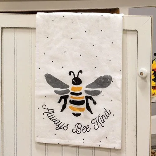 Bed skirts with a tie - back design for adjustabilityAlways Bee Kind Dish Towel