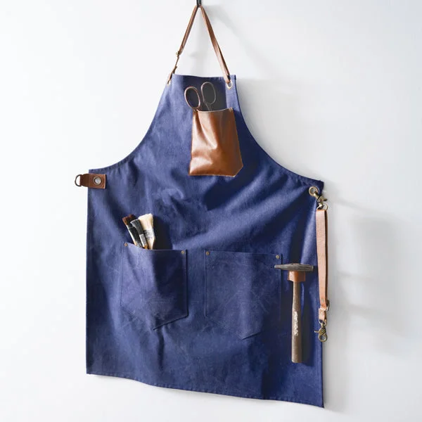 Bed skirts in pastel shades for a delicate lookNavy Canvas Utility Apron
